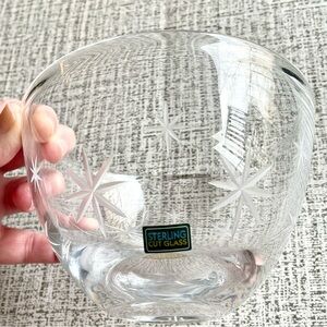 Sterling Cut Glass Co Atomic Stars 5" Bowl